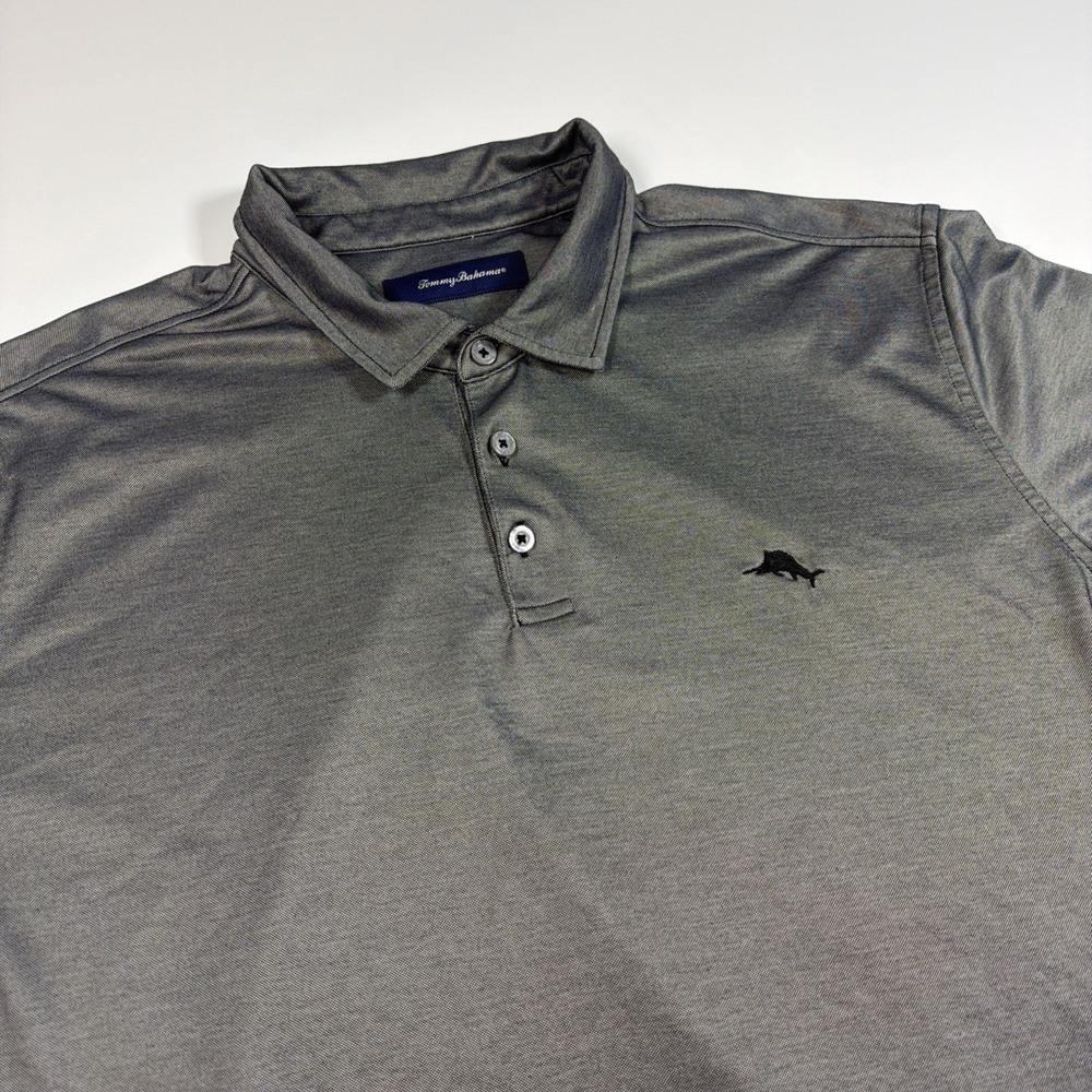 Tommy Bahama On Par Spectator Golf Polo Men's Size 2XL Gray Performance